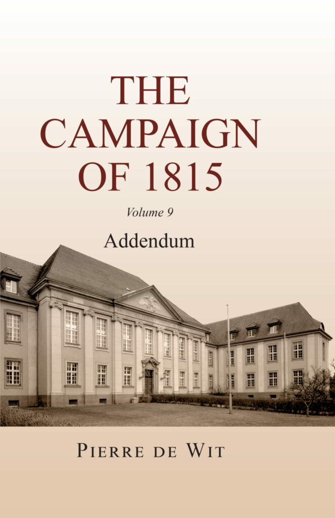 Pierre de Wit The Campaign of Waterloo volume 9 Addendum