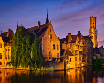 Photo of Bruges in the evening visited on Campaigns & Culture Cavalié Mercer Bespoke tour