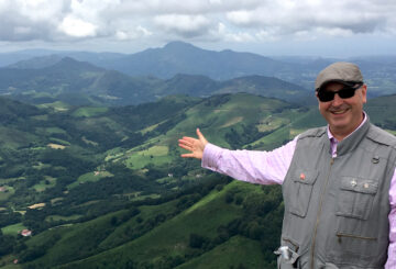 Robert Pocock above the Maya Pass on campaigns & Culture Peninsular War Pyrenees tour